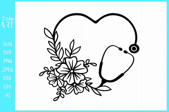 A Designer's Take on the Floral Stethoscope Embroidery File