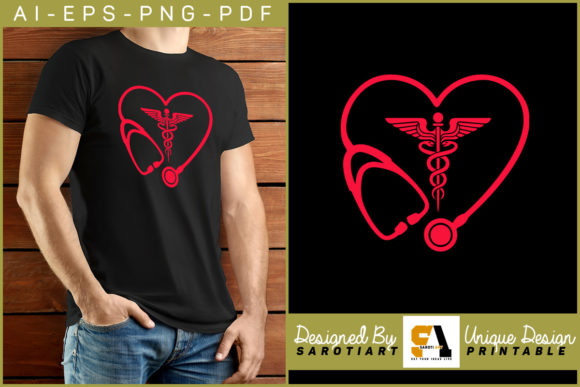 A Nurse Valentine's Day Design for Real Embroidery Work