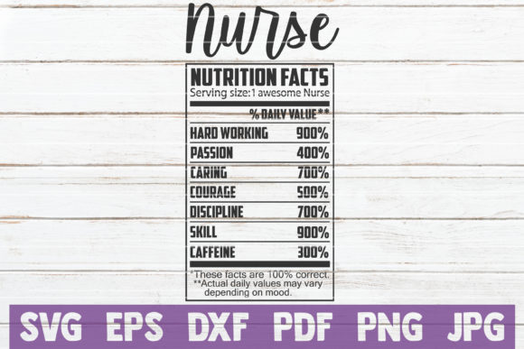 Embroidery Insight: The Nurse Nutrition Facts Design