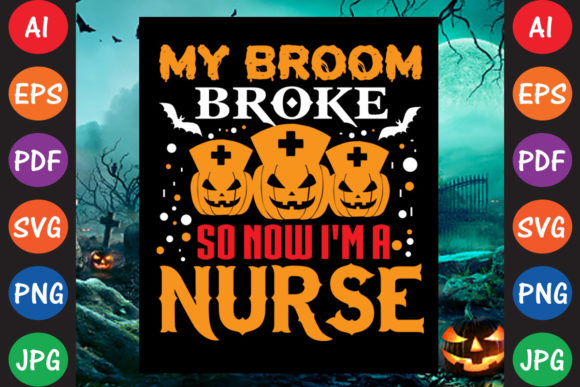 My Broom Broke: A Witty Design for Modern Stitching