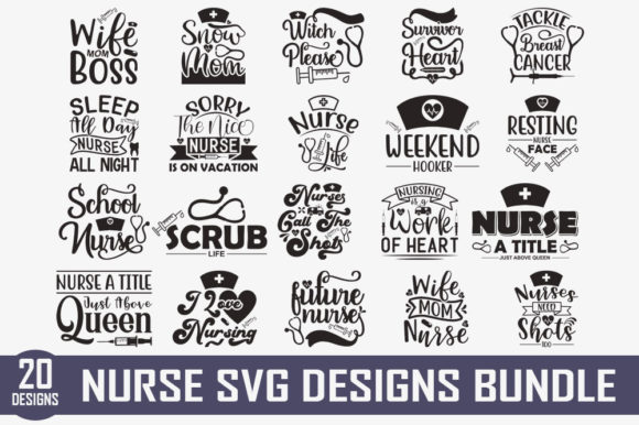 Nurse Quotes Designs Bundle for Embroidery Projects